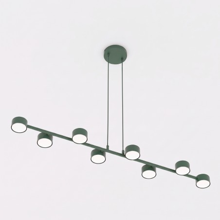 Pendant Lamp Solvi Olive Green (8 lights)