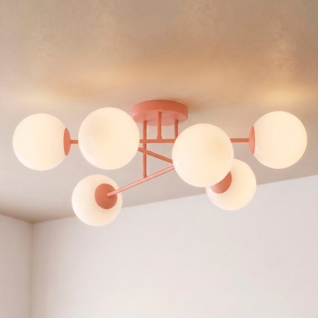 Ceiling Light Nicolo Coral (6 lights)