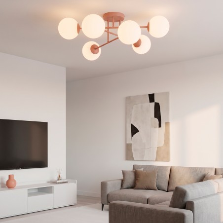 Ceiling Light Nicolo Coral (6 lights)