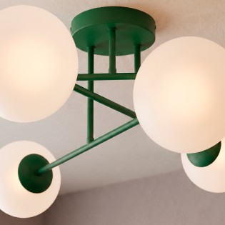 Ceiling Light Nicolo Olive Green (6 lights)