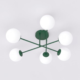 Ceiling Light Nicolo Olive Green (6 lights)