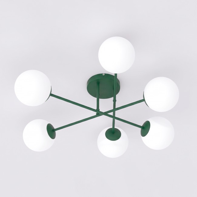 Ceiling Light Nicolo Olive Green (6 lights)