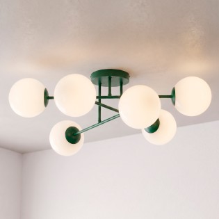 Ceiling Light Nicolo Olive Green (6 lights)