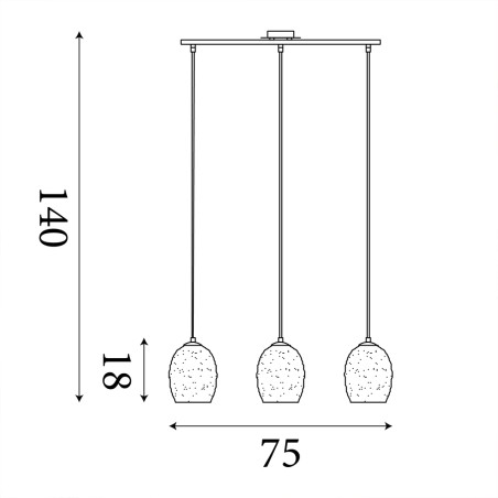Ceiling Track Light Crackle (3 Lights)