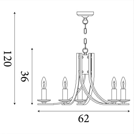 Chandelier Ascona (5 lights)