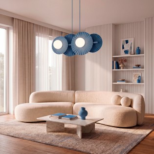 Pendant Lamp Drino Blue (4 lights)