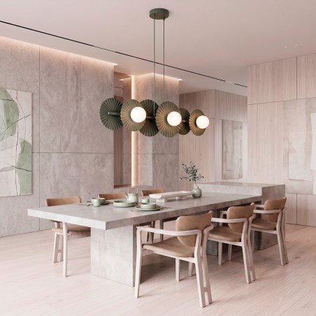 Pendant Lamp Drino Olive Green (6 lights)