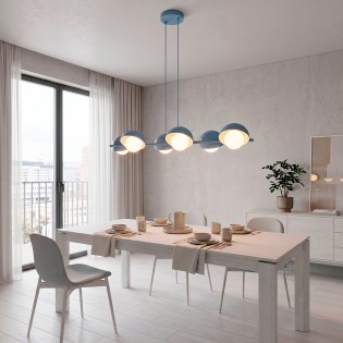 Pendant Lamp Nordessa Blue (6 lights)