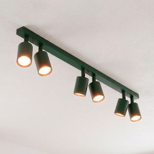 Ceiling Track Lamp Dongor Olive Green (6 lights)