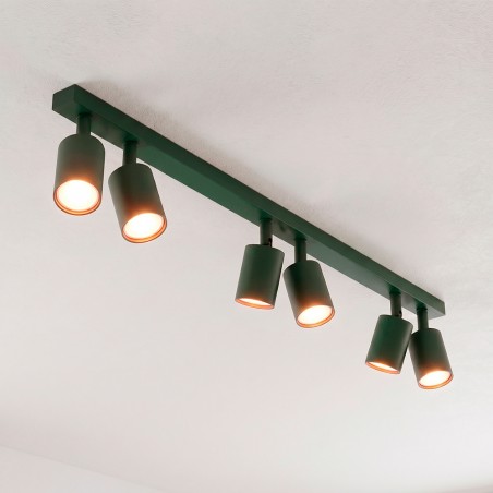 Ceiling Track Lamp Dongor Olive Green (6 lights)