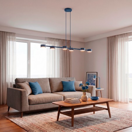 Pendant Lamp Solvi Blue (6 lights)