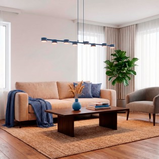 Pendant Lamp Solvi Blue (8 lights)