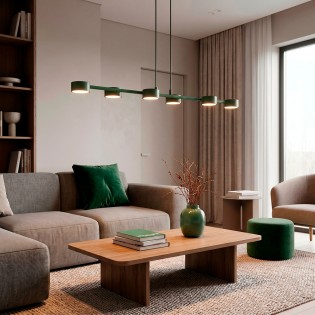 Pendant Lamp Solvi Olive Green (6 lights)