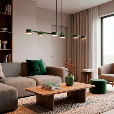 Pendant Lamp Solvi Olive Green (6 lights)