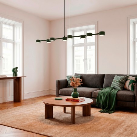 Pendant Lamp Solvi Olive Green (8 lights)