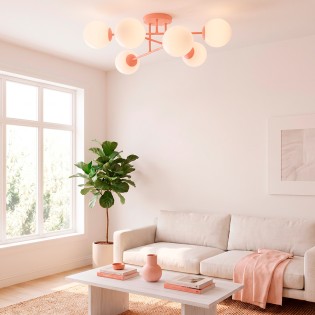 Ceiling Light Nicolo Coral (6 lights)