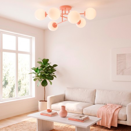 Ceiling Light Nicolo Coral (6 lights)
