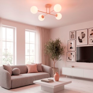 Ceiling Light Nicolo Coral (4 lights)