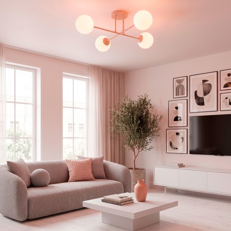 Ceiling Light Nicolo Coral (4 lights)