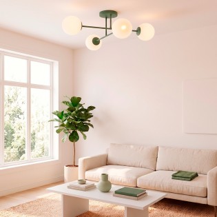 Ceiling Light Nicolo Olive Green (4 lights)