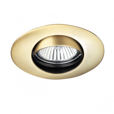Ovale Einbauleuchte in satiniertem Gold (schwenkbar)
