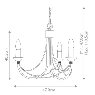Chandelier Carisbrooke (3 Lights)