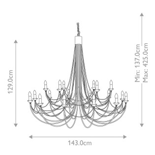Lámpara de araña Carisbrooke (18 Luces)