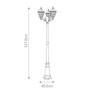 Outdoor Street Lamp Norfolk (3 lights)