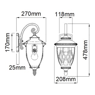 Outdoor wall lamp Admirals Cove M