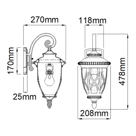 Outdoor wall lamp Admirals Cove M