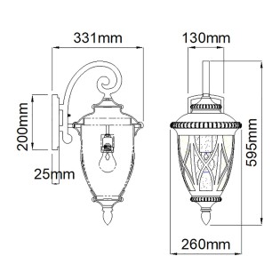 Outdoor wall lamp Admirals Cove L