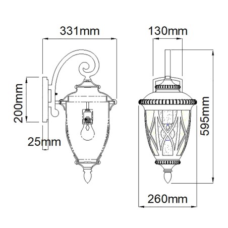 Outdoor wall lamp Admirals Cove L