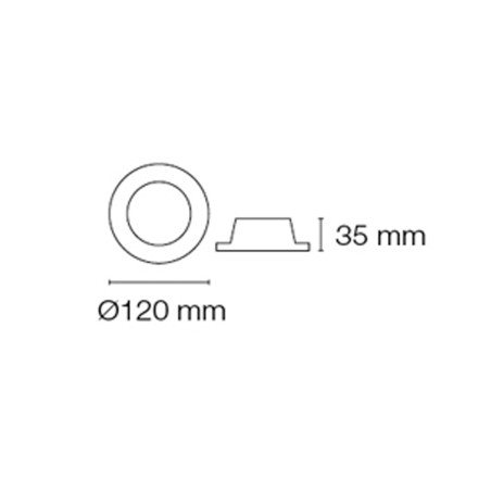Recessed light Led Eye rounded (7+7W)