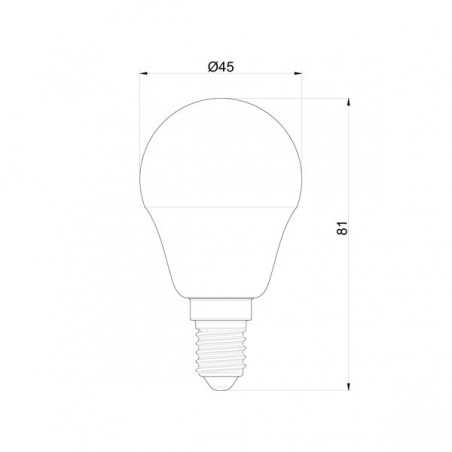 Sphärische LED-Glühbirne 6W E14 (neutrales Licht)
