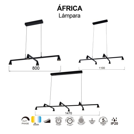 Lámpara de techo LED Africa (29W)