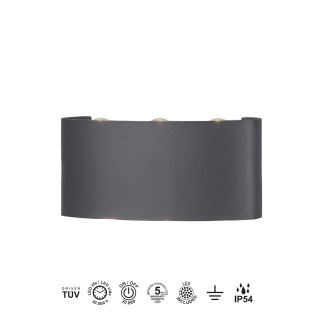 Arcs LED-Wandleuchte für den Außenbereich (6W)
