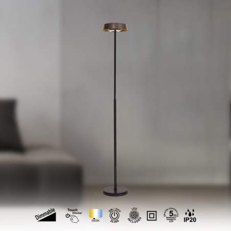 Lámpara de pie LED Noa II (15+15W)