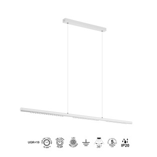 Lámpara colgante lineal LED Meca (28W)