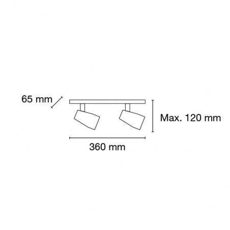 Foco-Regleta Aspe (2 X Gu10)