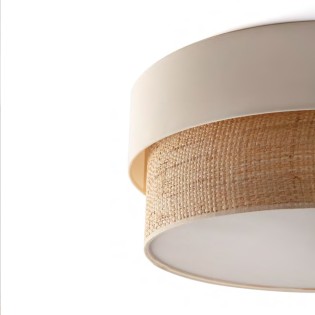 Ceiling flush light Kan Rafia (3 lights)