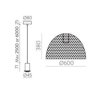 Pendant Lamp Evens 60