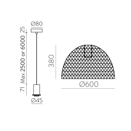 Pendant Lamp Evens 60