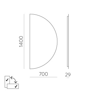 Mirror with light Led Clair (31W)