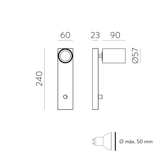 Wall lamp Gina II