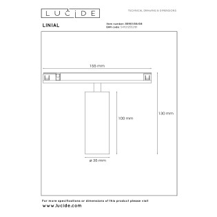 Bix Linial Smart 48V Single-Phase LED Track Light (8W)