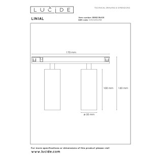 Bixx Linial Smart 48V Single-Phase LED Track Light (2x8W)