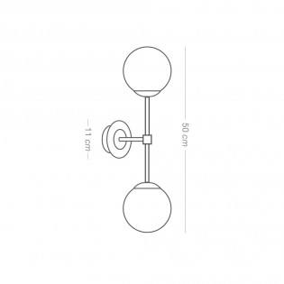 Wall Lamp Merasi Black-Gold (2 lights)