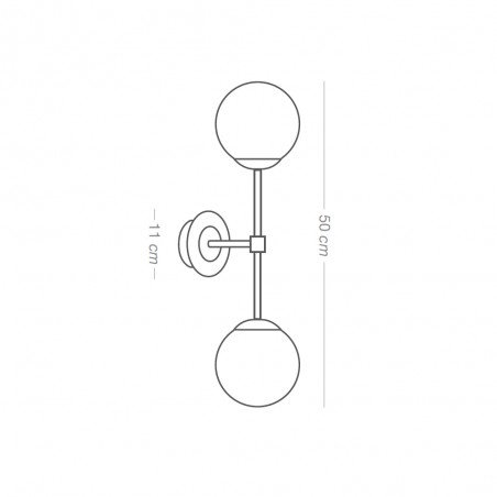 Wall Lamp Merasi Black-Gold (2 lights)