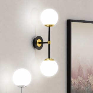 copy of Aplique de pared Mesari Negro-Cobre (2 luces)