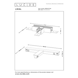 Conector T para carril Linial